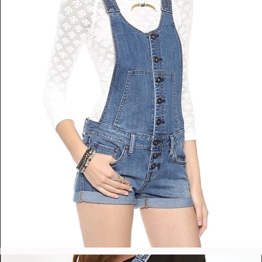 Free People Denim Romper